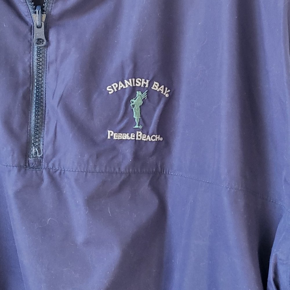 Pebble Beach Reversable Pullover Windbreaker Jack… - image 7